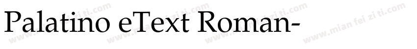 Palatino eText Roman字体转换